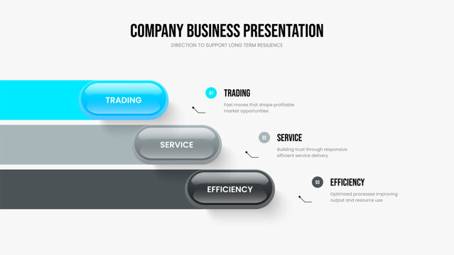 Consulting Growth 3 Option Diagram Frame Design. Enterprise Campaign Three Element Infographic Slideshow Layout. Service Showcase Presentation Template Vector Illustration.