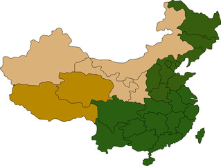 Fototapeta premium vector sketch illustration of china country map design
