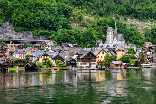 The beautiful village of Hallstatt in Austria. This is the second most visited place in Austria after Vienna. 