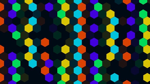 Hexagonal grid random void gaps creative