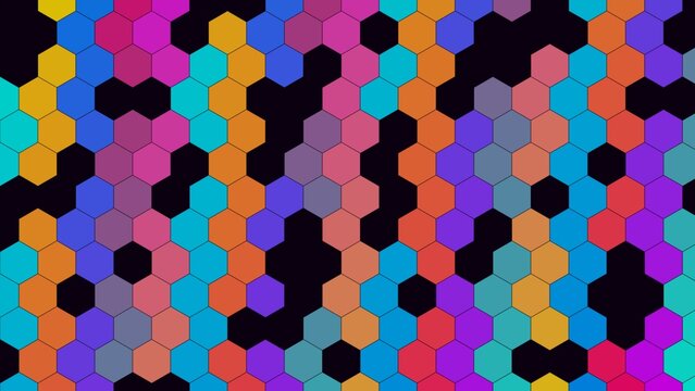 Hexagonal grid diagonal stripe void