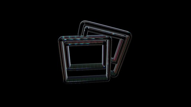 Futuristic transparent smartphone with wireframe design on black background