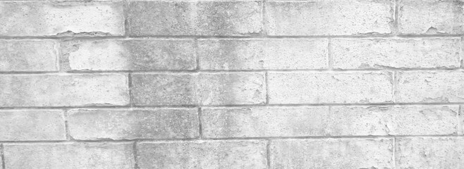 Fototapeta premium Seamless Weathered White Brick Wall Texture Background with Vintage Concrete Surface. Distressed White Painted Brick Wall Texture for Industrial Interior Background.