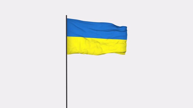 Ukraine Flag Animation 4K Transparent Background with Alpha Channel