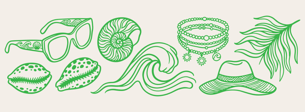 nautical sea shell pattern, ocean marine sketch illustration, whimsical water wave doodle, beautiful shell creature icons, aquatic underwater life wallpaper, artistic sea beach background, creative ma