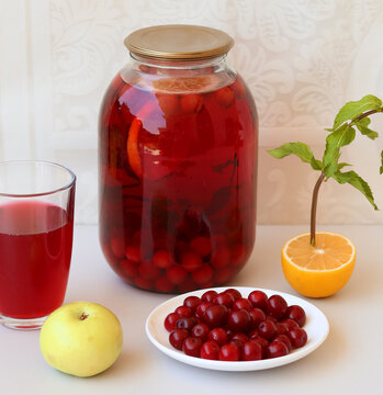 summer composition with fresh fruits