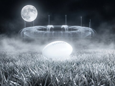 moon and grass