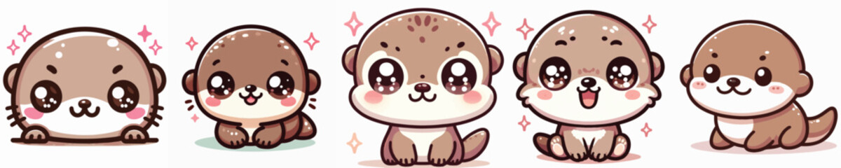 Vector of a cute cartoon otter character © FirdianKrisna