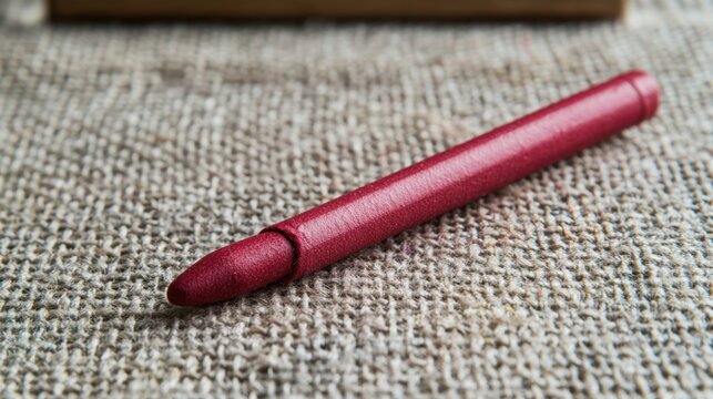 Perfectly Sharpened Crayola Crayon Crimson Red on Textured Surface