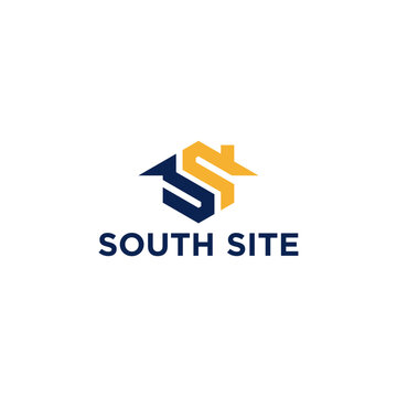 Modern monogram logo featuring intertwined SS initials forming a hexagonal house symbol with a stylized roof. The clean geometric vector design represents stability, trust, and architectural 