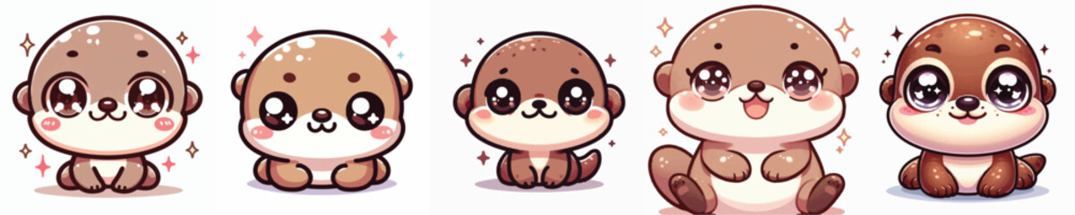 Vector of a cute cartoon otter character © FirdianKrisna