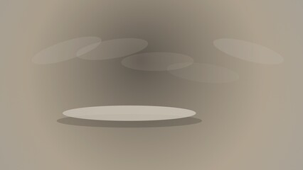 Minimalist Flying Saucers with Light Beam Illustration © Fota