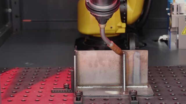 Robotic Arm Welding Torch Beam Workshop Production Test