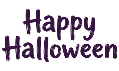 Happy halloween vector illustration hand lettered typography for festive designs and seasonal greetings © Nazmul