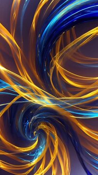 Blue and Gold Fluid Energy