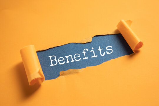 Business presenting employee benefits