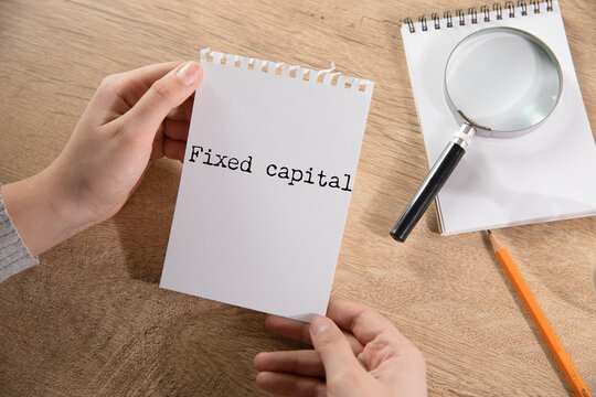Fixed capital concept with financial