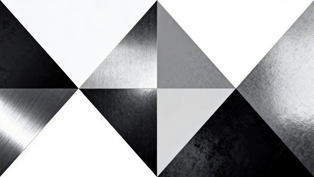 Geometric pattern with metallic and matte textures