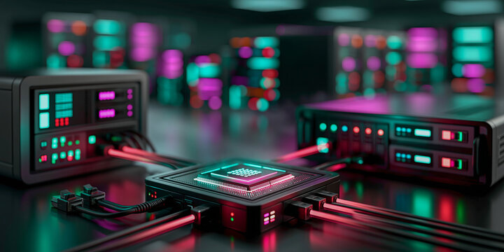AIチップを中心に接続された次世代サーバーネットワークと高速データ通信
