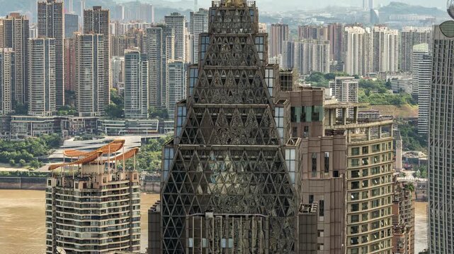 Chongqing cyberpunk city skyline 