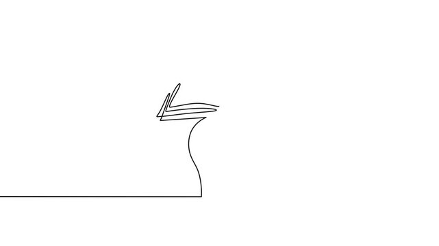Open Book Head Person Continuous Line Art Footage For Intellectual Growth