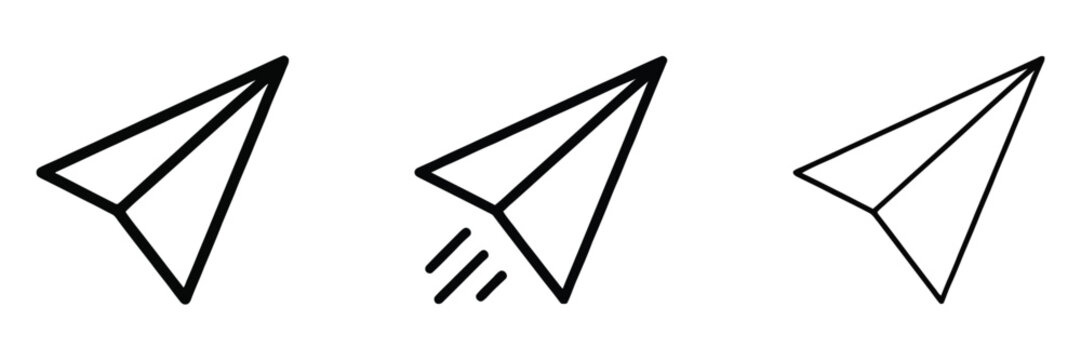 Send message flat vector icons, communication, chat, mail and paper plane symbols for mobile applications, websites and user interface design