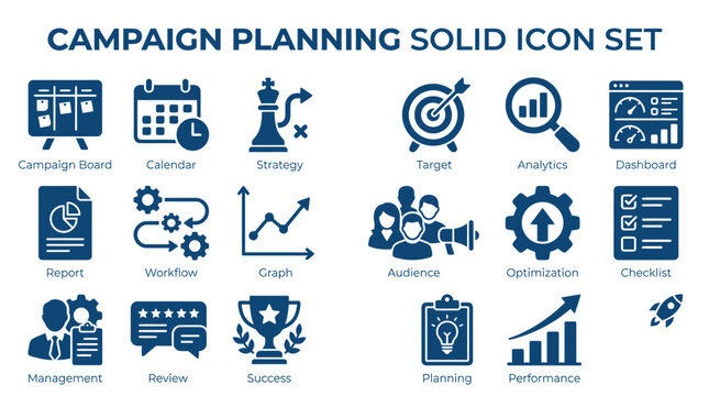 Campaign icons represent business plans.
