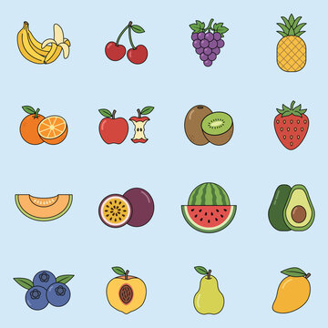 Simple fruit icon illustration