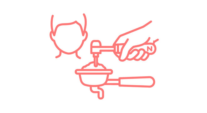Hand holding hammer breaking devil horns illustration.