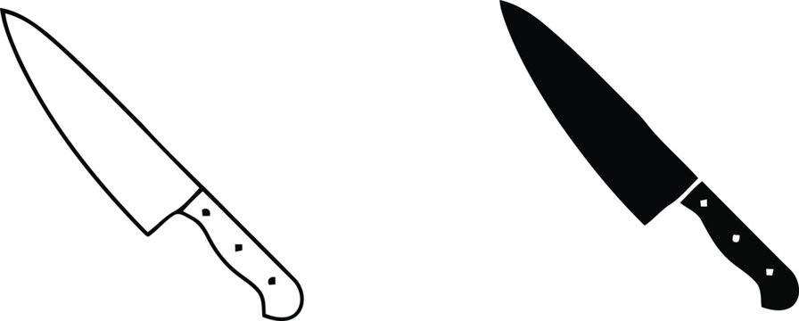 Sharp kitchen chef knife culinary vector illustration, Sharp kitchen chef knife culinary icon