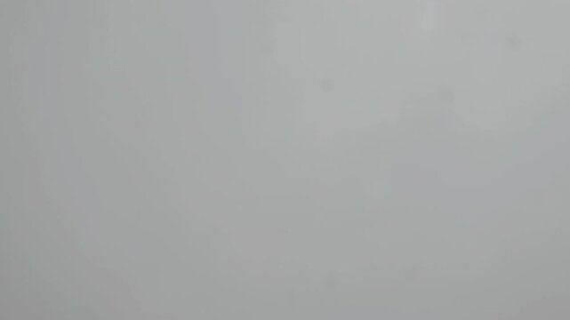 Complete zero visibility flight condition flying through solid grey mist
