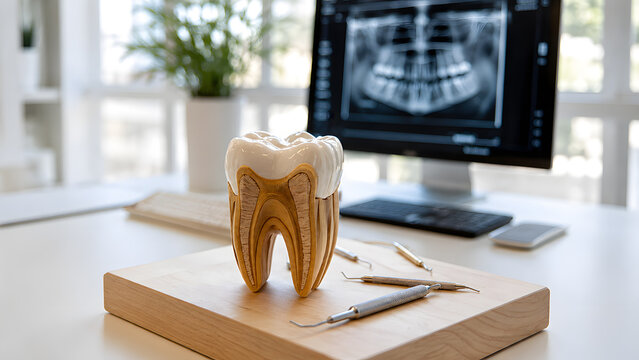 Tooth cross section model for dental education