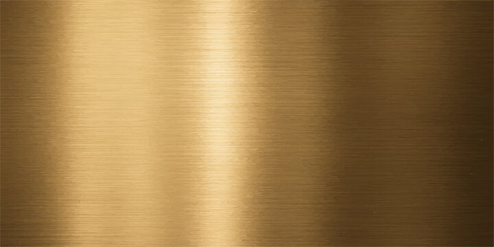 Abstract Brushed Gold Metal Texture Background with Polished Metallic Steel Surface Pattern on Stainless Aluminum Plate for Modern Industrial Wallpaper Design