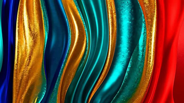Colorful flowing fabric texture