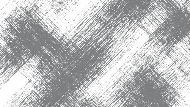 Abstract grey brush stroke plaid pattern background with crossing diagonal grunge lines and charcoal sketch texture.