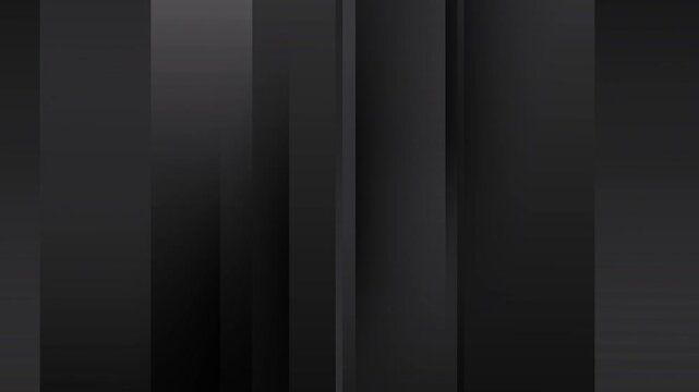 Abstract animated background with black vertical lines moving randomly in dark space creating modern geometric motion graphics, ideal for ads, design creative, digital art, or elegant corporate themes