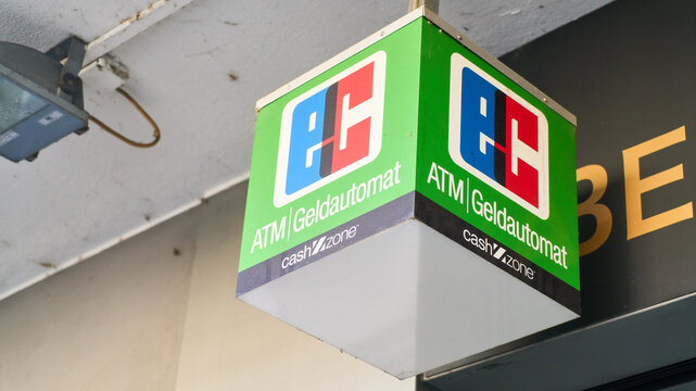 MANNHEIM, GERMANY - March 12th 2026 - Photo Of Cashzone Atm Signage Financial Services Banking Access And Retail Convenience In Germany Atm Geldautomat Cashzone Logo