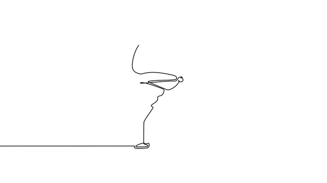Man Carrying Heavy Load One Line Drawing Footage For Work Pressure