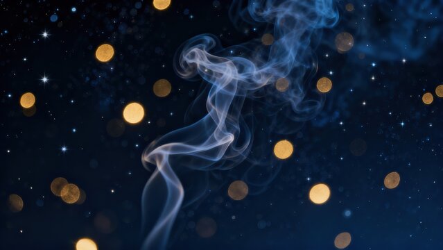  swirling smoke in starry space