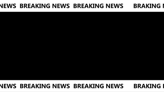 News lower third background overlay template with green screen, TV broadcast style animation for breaking news or live updates . motion graphic of Breaking news concept.