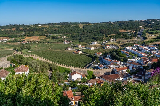 Views around the walled town of obidos Portugal
