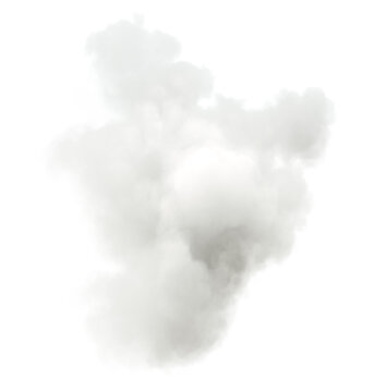 Smooth spreading cloud mass atmosphere on transparent backgrounds 3d illustration png