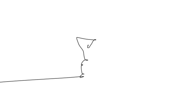 Man Lifting Big Book Continuous Line Drawing Motion Graphics For Education Concept