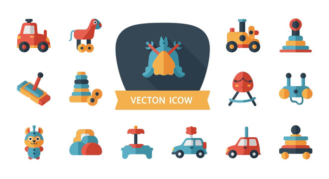 Children's Toy Icon Set