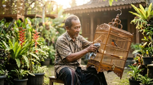 senior woman in the garden with spade