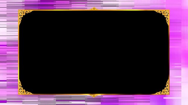Elegant Purple Background with Ornate Golden Frame
