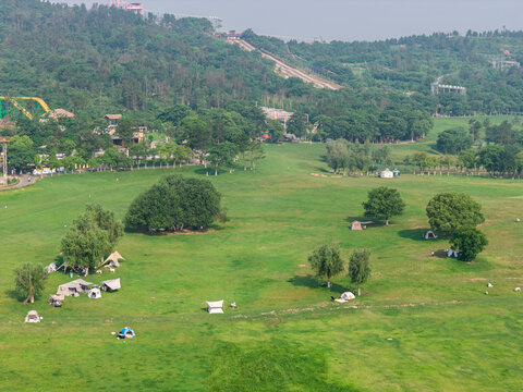Summer scenery of Mulan Grassland Scenic Area, Wuhan, Hubei, China