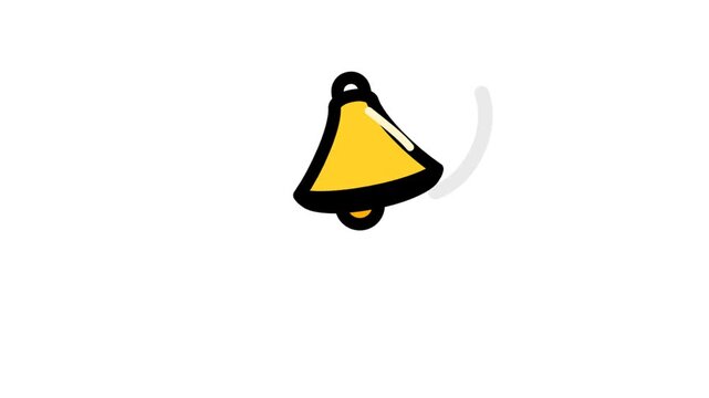 A minimalistic bell icon surrounded by stars and a crescent moon, suitable for decorative or thematic design elements.