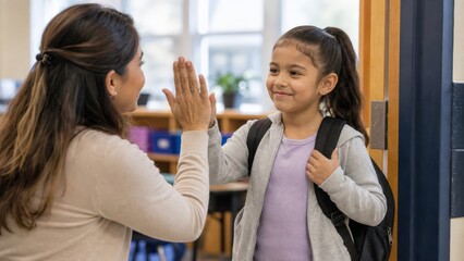 Obraz premium Chronic Absenteeism Hispanic School Age Child Woman Education Girl