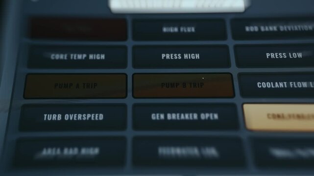 Alarm panel from a nuclear power plant